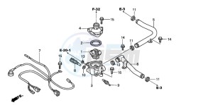 GL1500C drawing WATER PIPE/THERMOSTAT