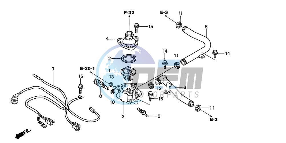 WATER PIPE/THERMOSTAT