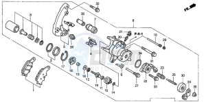 NSS250 drawing REAR BRAKE CALIPER