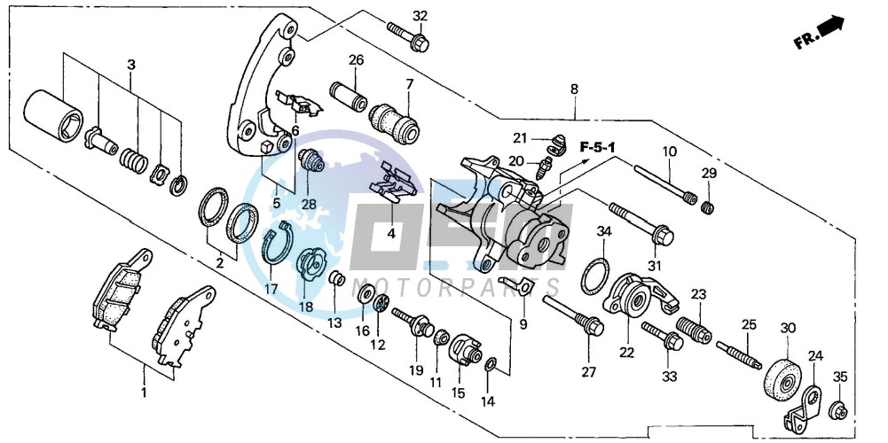 REAR BRAKE CALIPER