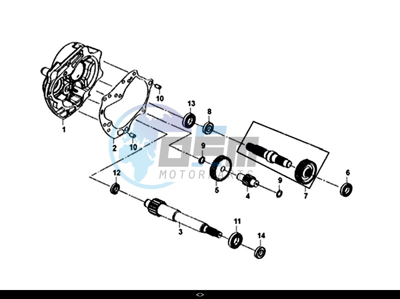 MISSION CASE-DRIVE SHAFT / MASK 50 (XE05W1-IT) (L7-L9)