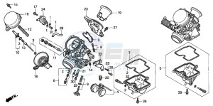 CB500 drawing CARBURETOR (COMPONENT PARTS)