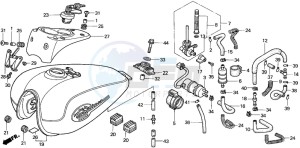 VT750C3 drawing FUEL TANK/FUEL PUMP