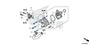 SH125G SH125S UK - (E) drawing WATER PUMP