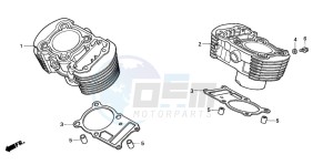 VT750C drawing CYLINDER