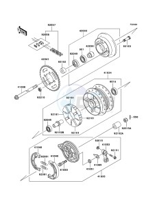 KLX110 KLX110-A4 EU drawing Rear Hub