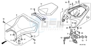 CBR1000RR9 Europe Direct - (ED / MME REP) drawing SEAT