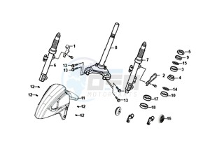 FNX 125 (GC12G1-EU) (L9) drawing FRONT FORK / FRONT FENDER / STEERING STEM