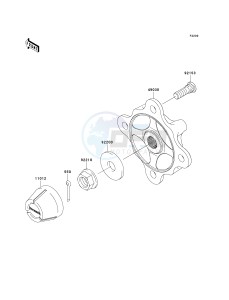 KRF 750 F [TERYX 750 4X4 NRA OUTDOORS] (F8F) F8F drawing FRONT HUBS_BRAKES