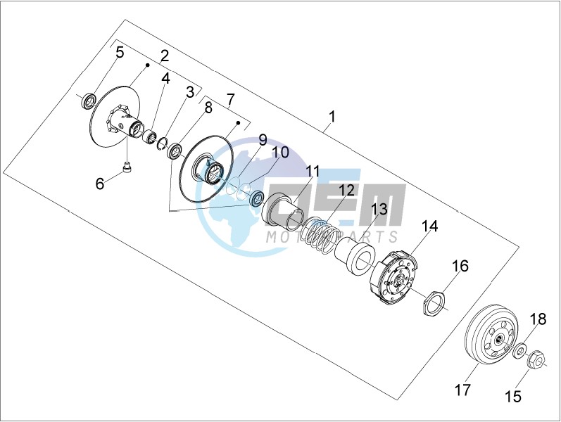 Driven pulley