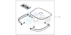 NT650V DEAUVILLE drawing TOP BOX/PANNIER PANEL SET