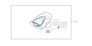 CBR600RRA Australia - (U) drawing SEAT COWL*NHA66P*