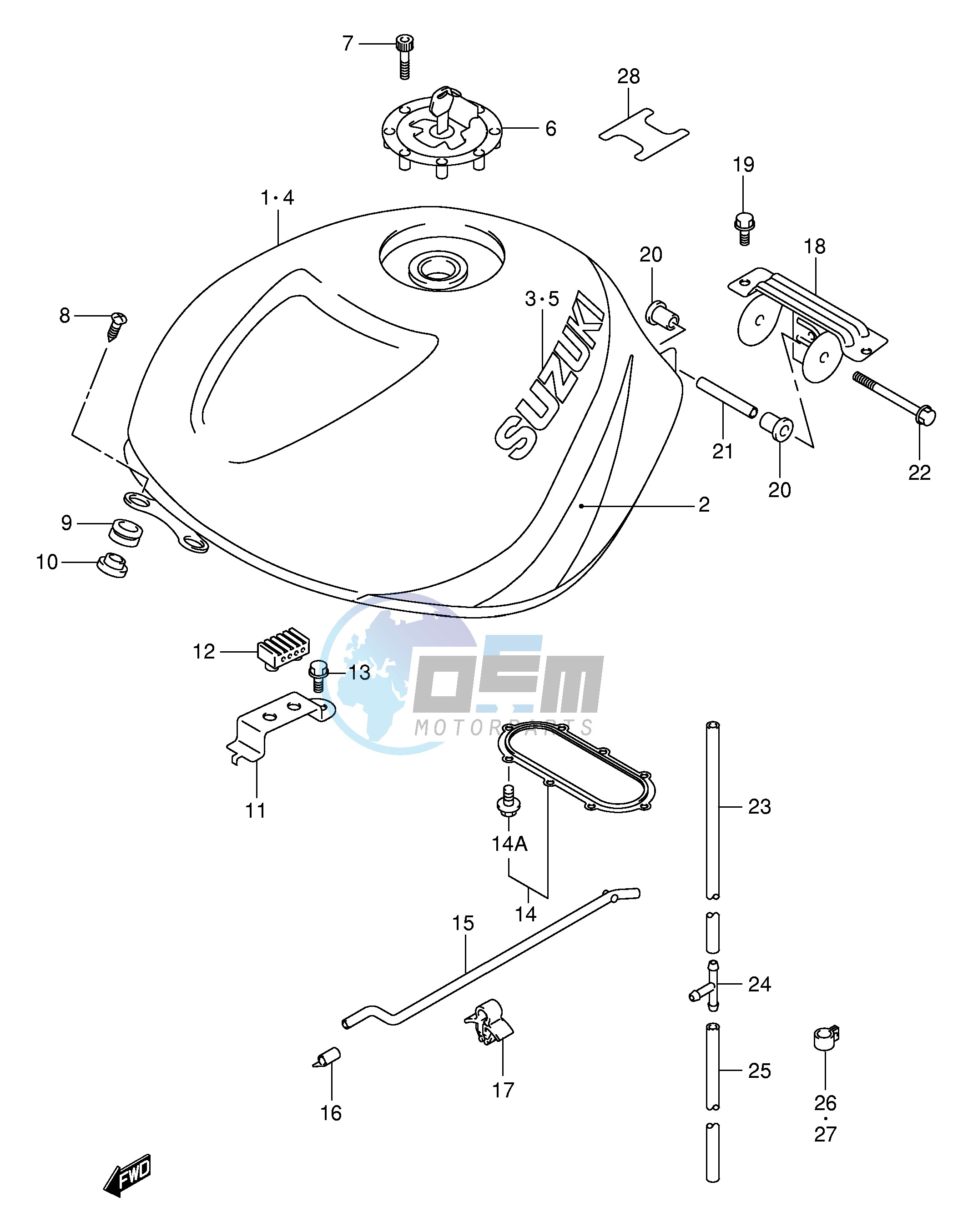 FUEL TANK (MODEL X)