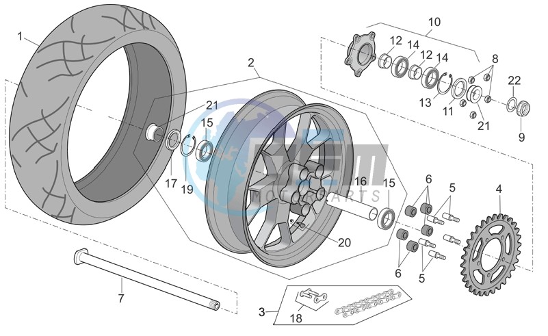 Rear wheel factory