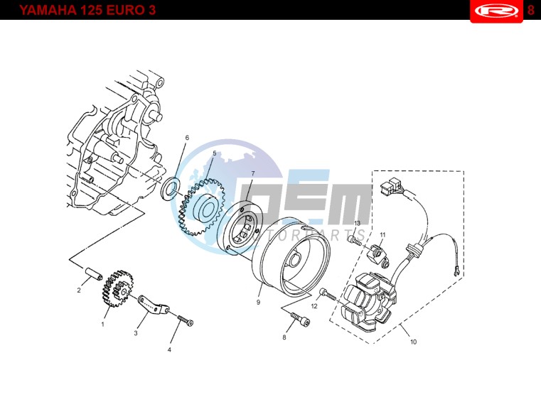 STATOR  Yamaha 125 EURO-3