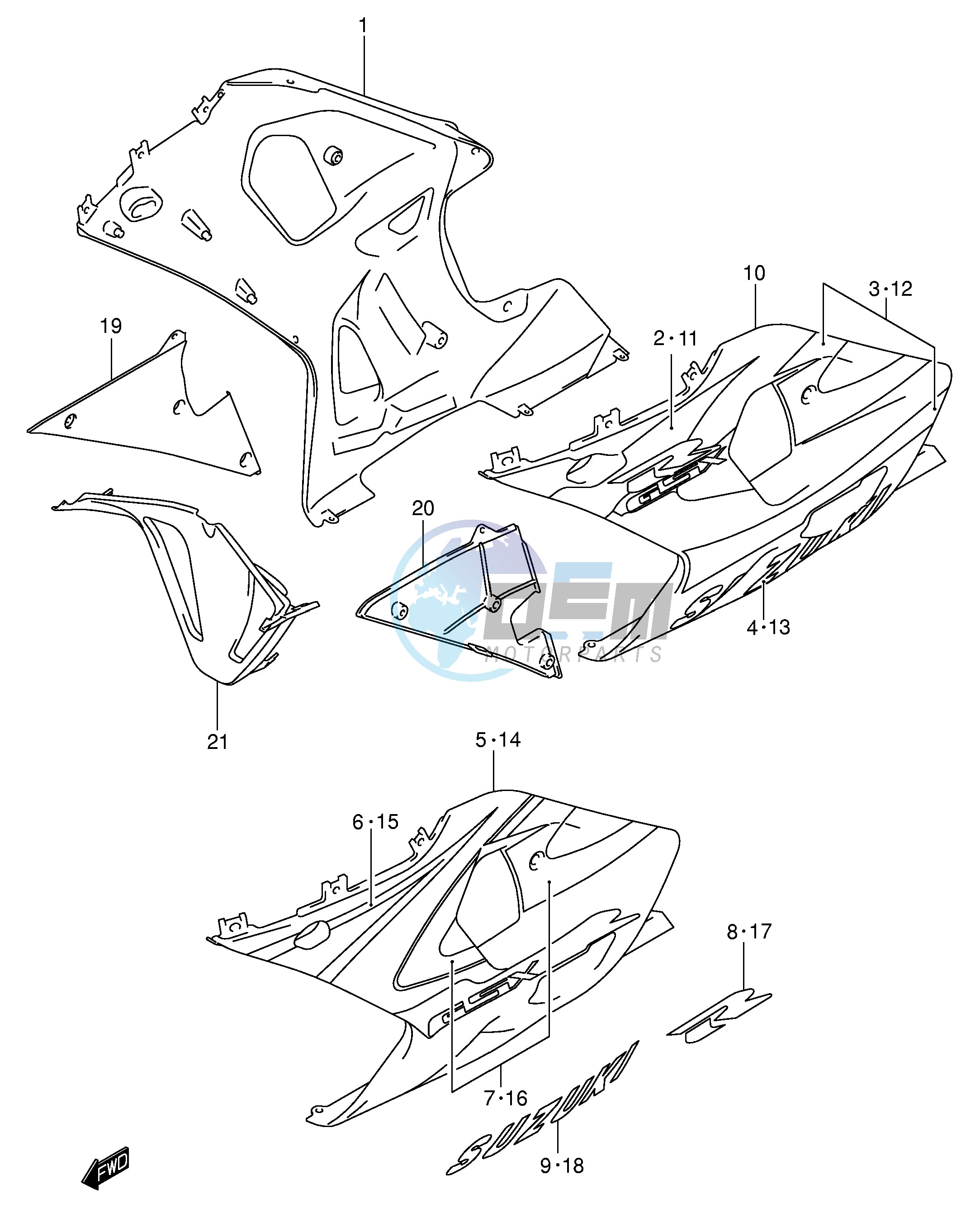 UNDER COWLING BODY (MODEL Y)