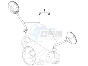 GTS 300 ie ABS (NAFTA) drawing Driving mirror/s