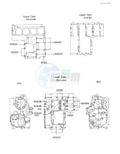 ZX 900 A [NINJA] (A3) NINJA 900 drawing CRANKCASE BOLT PATTERN