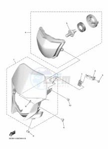 WR450F (BDB8) drawing HEADLIGHT