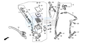 CB600F2 HORNET S drawing FRONT BRAKE MASTER CYLINDER (2)