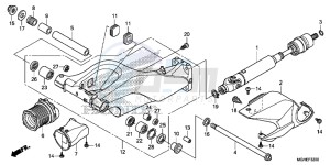 VFR1200XDE CrossTourer - VFR1200X Dual Clutch 2ED - (2ED) drawing SWINGARM