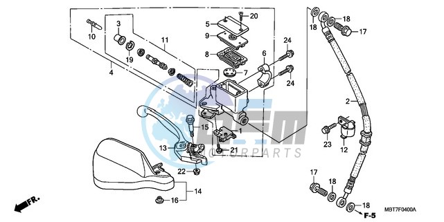 FR. BRAKE MASTER CYLINDER (XL1000V)