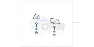 CBF1000TA Europe Direct - (ED / ABS) drawing PILLION ARMREST SET