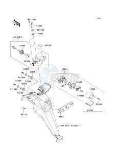 EX250 J [NINJA 250R] (J8F-J9FA) J9FA drawing TAILLIGHT-- S- -