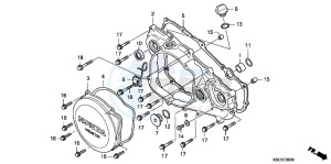 CRF250XC drawing R. CRANKCASE COVER