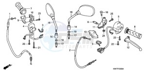 CBF125MA Europe Direct - (ED) drawing HANDLE LEVER/SWITCH/CABLE