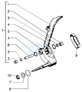 PX 150 E U.S.A. drawing Steering column