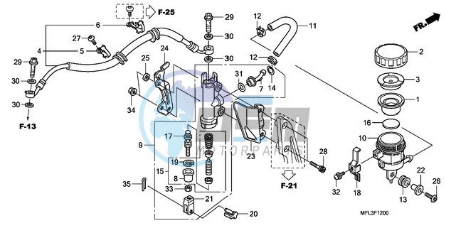 REAR BRAKE MASTER CYLINDER (CBR1000RR)