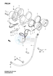 GS500 (P3) drawing SPEEDOMETER - TACHOMETER (MODEL K3)