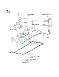 EX 650 A [NINJA 650R] (A6F-A8F) A8F drawing CYLINDER HEAD COVER