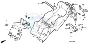 CBR125RWA Germany - (G / WH) drawing REAR FENDER