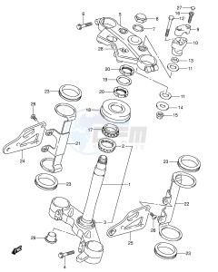 SV1000 (E2) drawing STEERING STEM (SV1000 U1 U2)