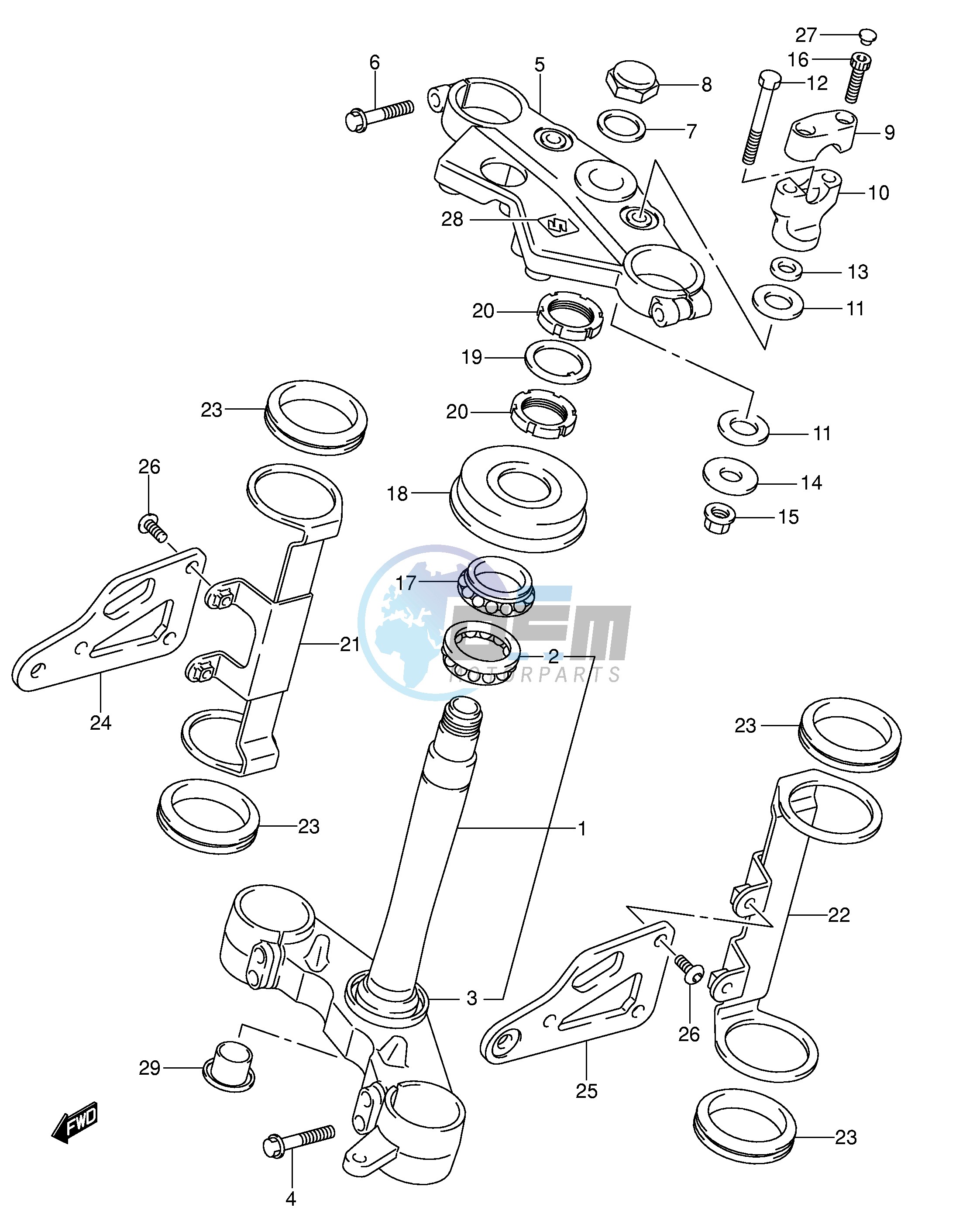 STEERING STEM (SV1000 U1 U2)