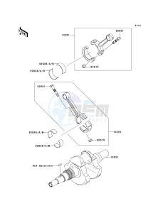 KVF 750 D [BRUTE FORCE 750 4X4I] (D8F-D9F) D9F drawing CRANKSHAFT