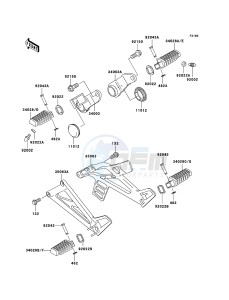 KLE500 KLE500B6F GB XX (EU ME A(FRICA) drawing Footrests