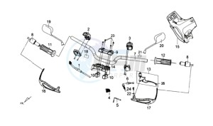 CROX 50 drawing HANDLEBAR / BRAKE LEVERS CPL  L/R