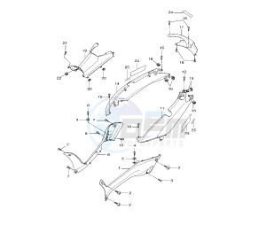 VP X-CITY 125 drawing REAR BODY