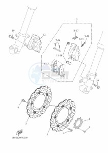 XTZ690-U TENERE 700 (BW32) drawing FRONT BRAKE CALIPER