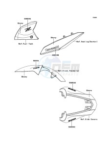 Z1000 ABS ZR1000EDF FR XX (EU ME A(FRICA) drawing Decals(Ebony)