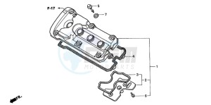 CB600F2 CB600S drawing CYLINDER HEAD COVER (CB600F2/F22)