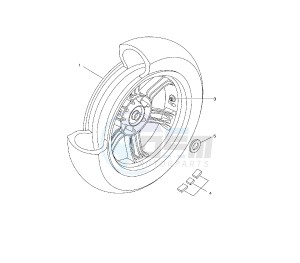 VP X-CITY 125 drawing REAR WHEEL