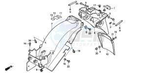 NTV650 drawing REAR FENDER