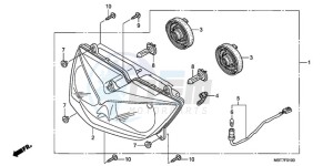 XL1000VA9 Ireland - (EK / ABS) drawing HEADLIGHT