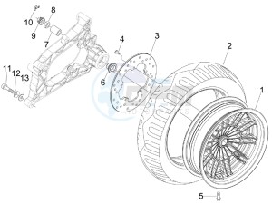 MP3 300 4t 4v ie lt ibrido drawing Rear Wheel