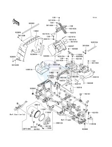 KVF 650 F [BRUTE FORCE 650 4X4I] (F6F-F9F ) F6F drawing FRAME FITTINGS