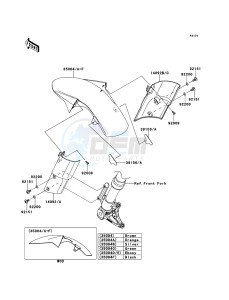 Z1000_ABS ZR1000ECFA FR XX (EU ME A(FRICA) drawing Front Fender(s)